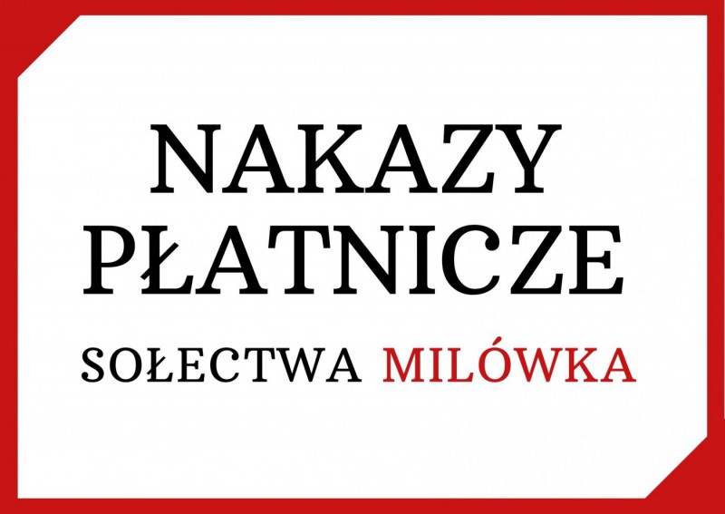 Nakazy płatnicze z miejscowości Milówka